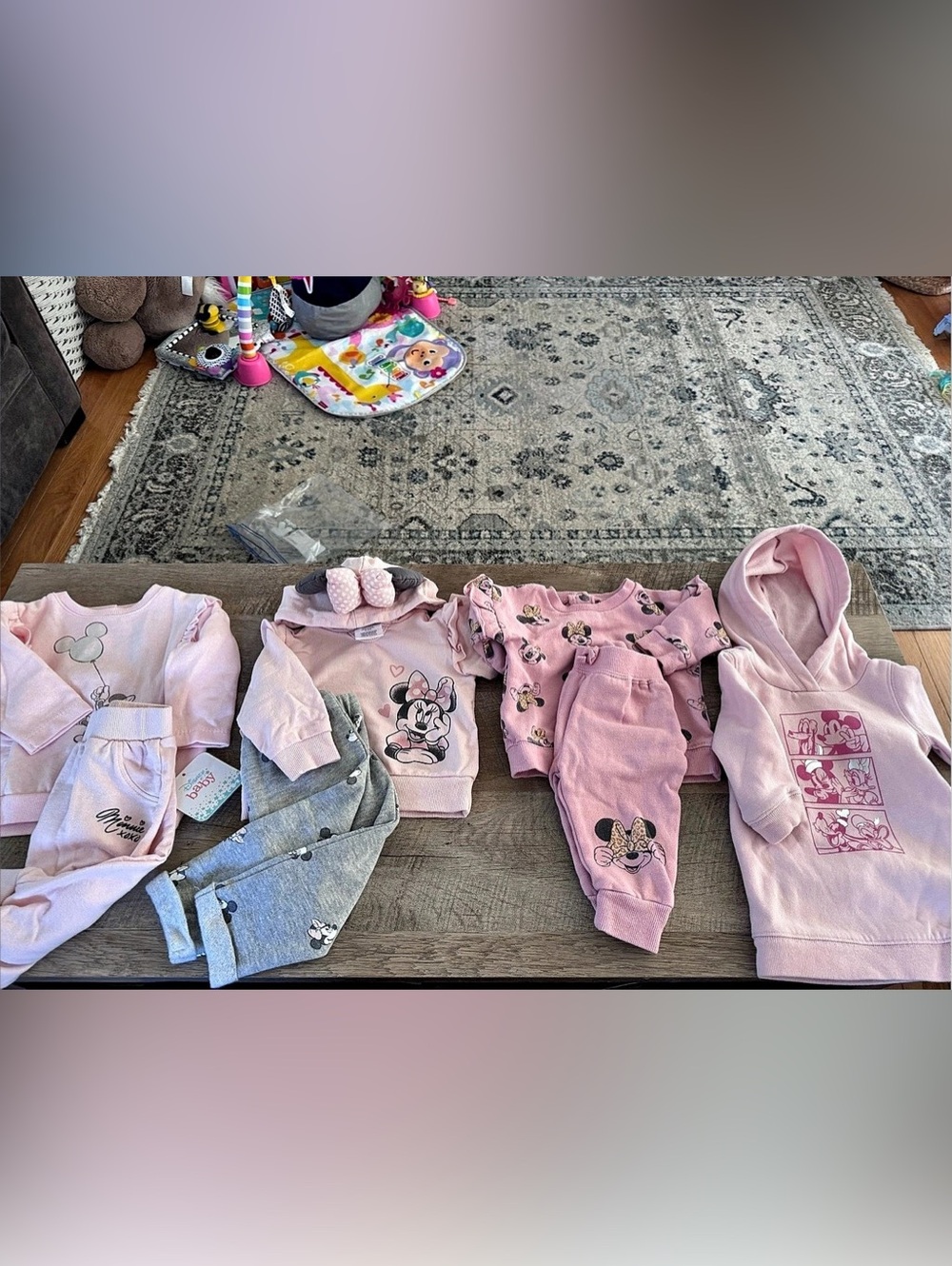 5 NWT & Like- new Disney Minnie Baby Clothing Lot 0-3, 3-6 & 9 months